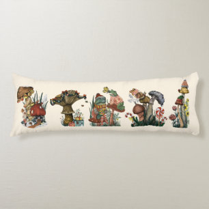 Coussins Longs Cute Cottagecore Noël Champagne Grenouille Esthéti
