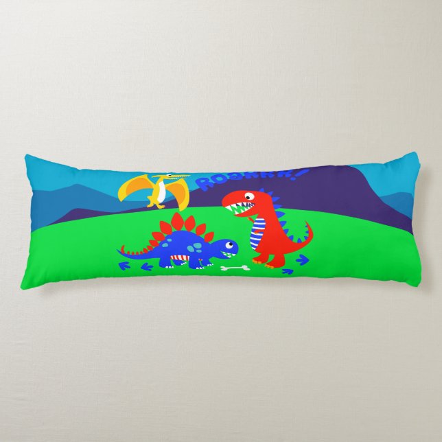 Coussins Longs Cute dinosaures (Devant)