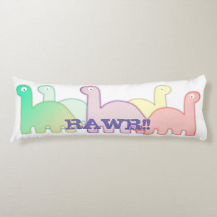 Coussins Longs Cute Dinosaures Pastel Coloré