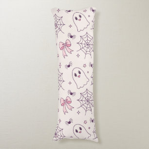 Coussins Longs Cute Halloween Ghost & Spiderweb Motif