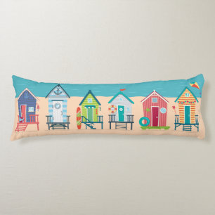 Coussins Longs Cute Moderne Plage Cabines Art Été Vacances