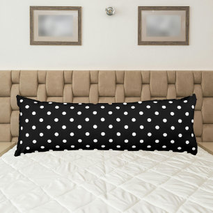 Coussins Longs Cute polka point noir et blanc élégant