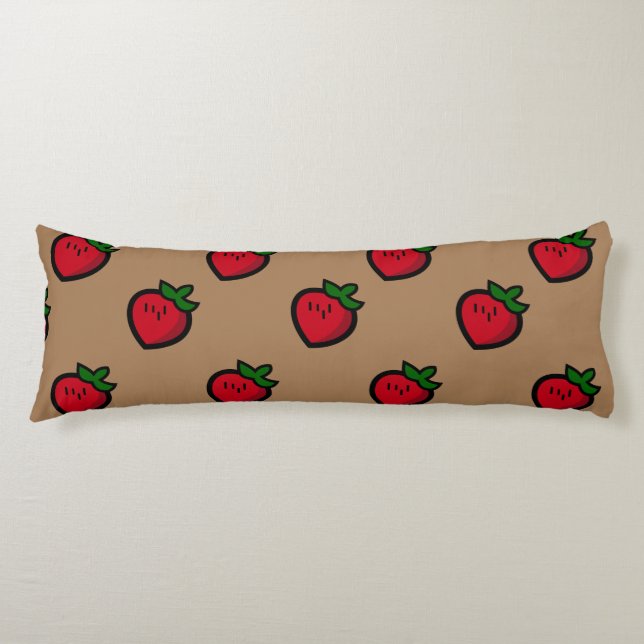 Coussins Longs Cute Red Cartoon (Devant)