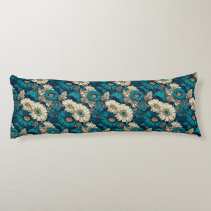Coussins Longs Daisy Print Home Styling Mousse de Mémoire Côtière