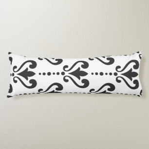 Coussins Longs Damas noir et blanc de luxe