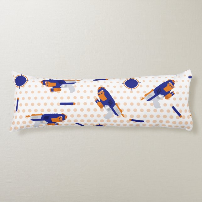 Coussins Longs Dart Gun Battle War Boys Motif cible (Devant)