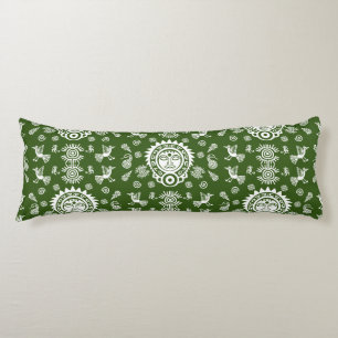 Coussins Longs Décor d'origine artistique aztèque mexicaine