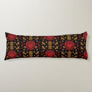 Coussins Longs Décor d'origine artistique aztèque mexicaine