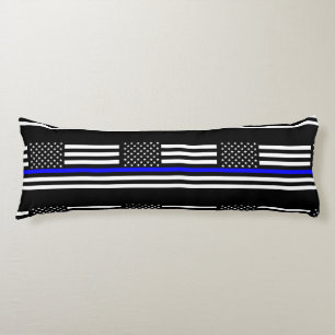 Coussins Longs Décor graphique du Drapeau Bleu Mince