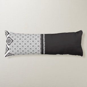 Coussins Longs Design en tissu noir et blanc avec complexe