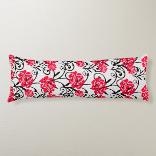 Coussins Longs Design Motif d'illustrations de rose rouge