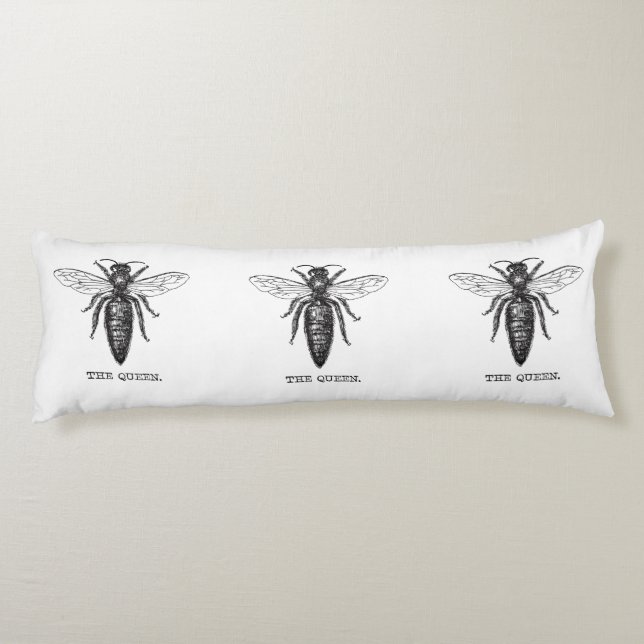 Coussins Longs Dessin classique de l'illustration de Queen Bee (Dos)