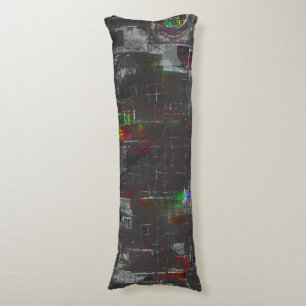 Coussins Longs Dessin coloré Abstrait dans la nuit noire sous le