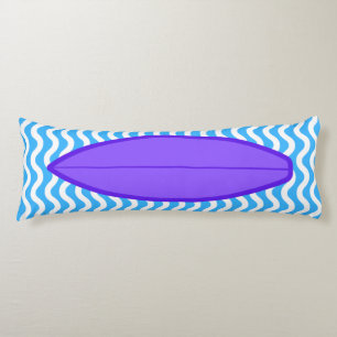 Coussins Longs Détendez-vous Violet Bleu Vagues Corps de surf Ore