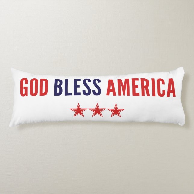 Coussins Longs Dieu bénisse l'Amérique (Devant)