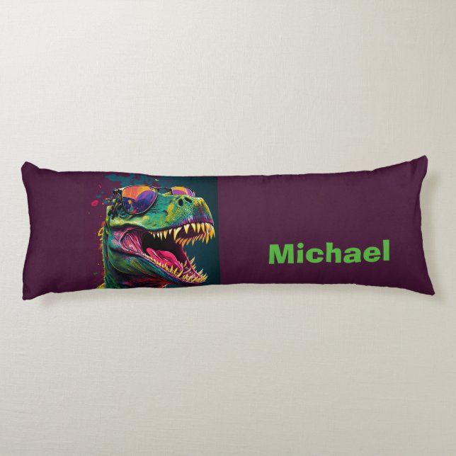 Coussins Longs Dino T Rex mignon préhistorique (Dos)