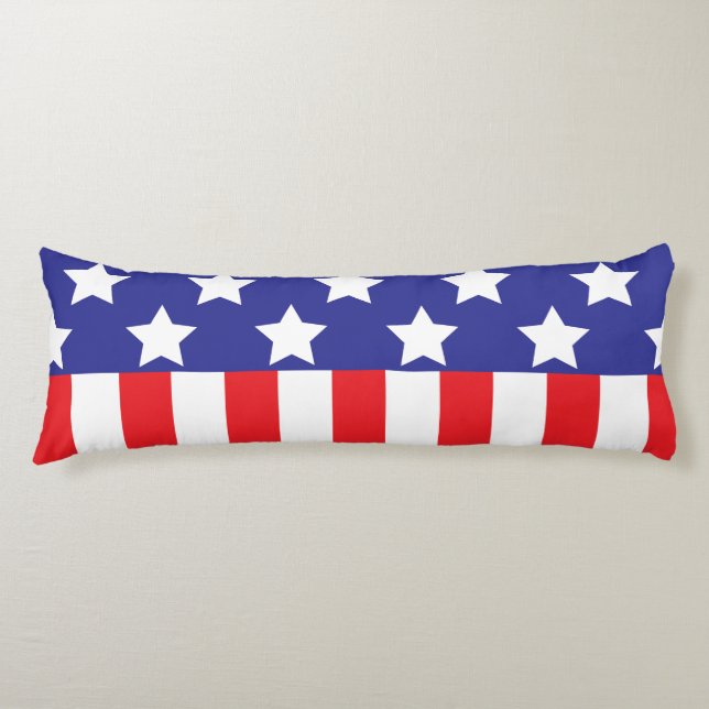 Coussins Longs Drapeau américain (Devant)