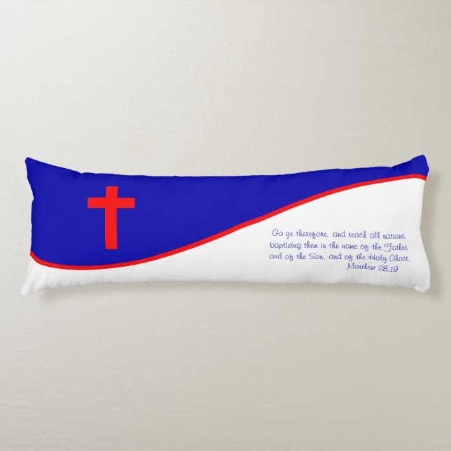 Coussins Longs Drapeau Chrisitan inspiré (Devant)