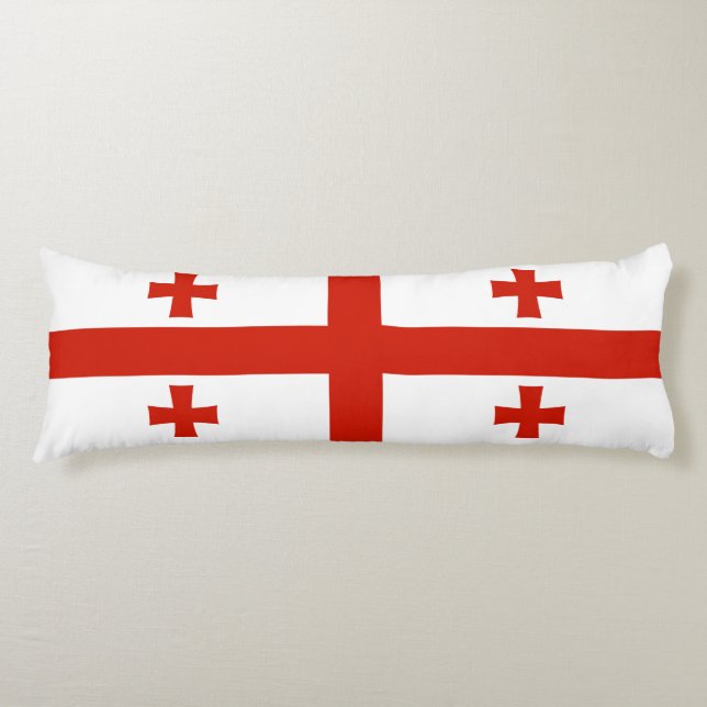 Coussins Longs Drapeau de Géorgie (Devant)