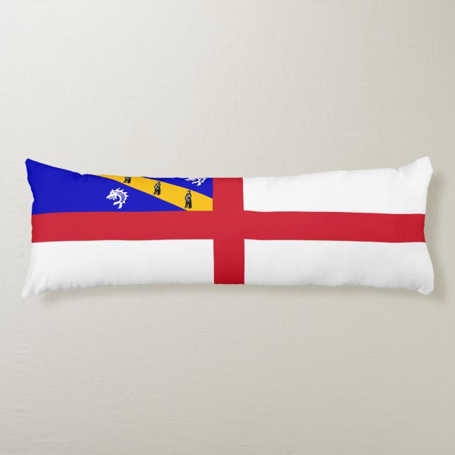 Coussins Longs Drapeau de Herm (Devant)