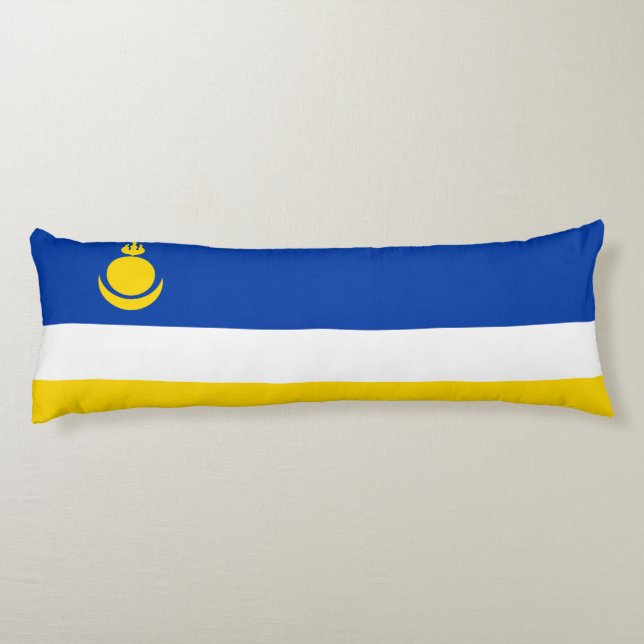 Coussins Longs Drapeau de la Buryatia patriotique (Dos)