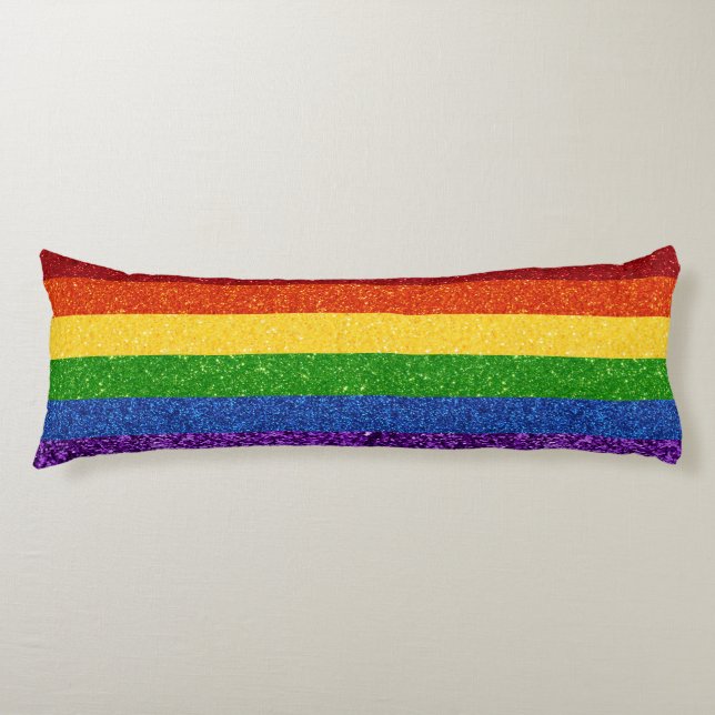 Coussins Longs Drapeau de la Fierté arc-en-ciel LGBT Parties scin (Devant)