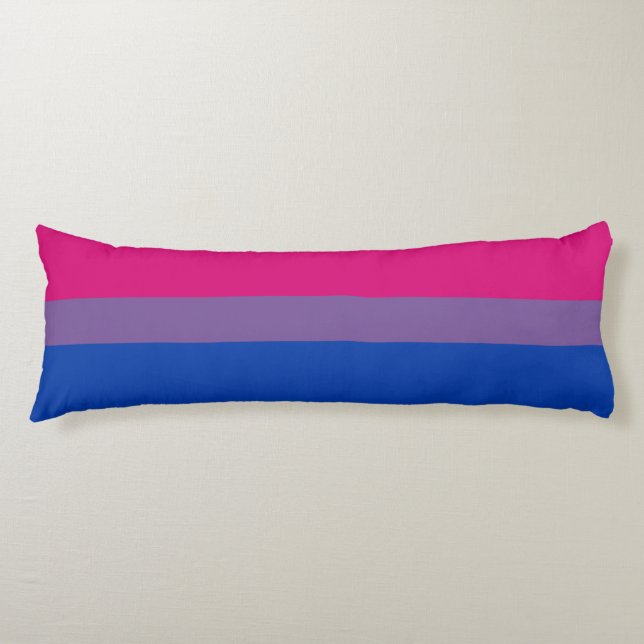 Coussins Longs Drapeau de la fierté bisexuelle (Devant)