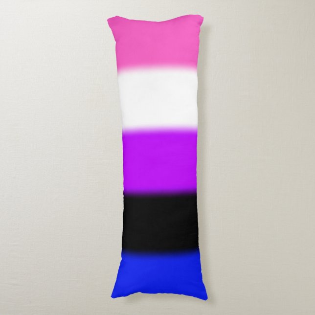 Coussins Longs Drapeau de la Fierté Genderfluide (Devant (Vertical))