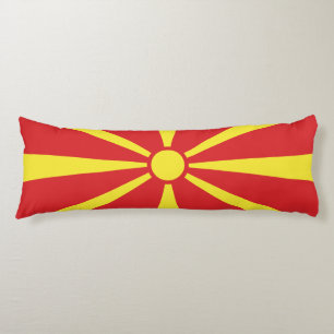 Coussins Longs Drapeau de la Macédoine du Nord