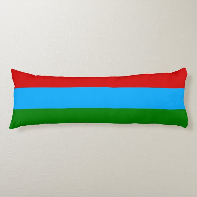 Coussins Longs Drapeau de la République de Karelia (Devant)