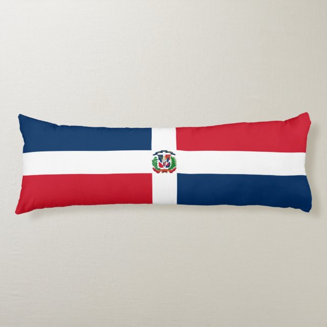 Coussins Longs Drapeau de la République Dominicaine (Devant)