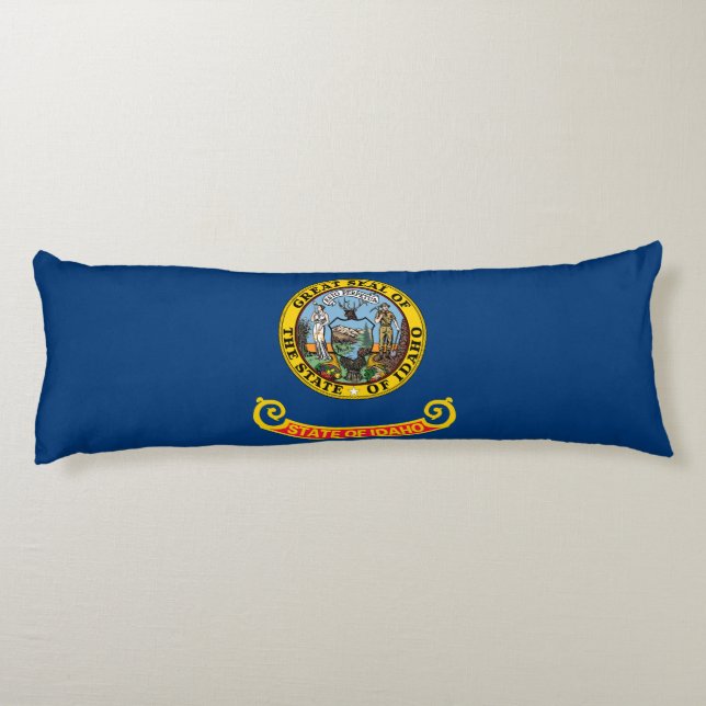 Coussins Longs Drapeau de l'État de l'Idaho (Dos)