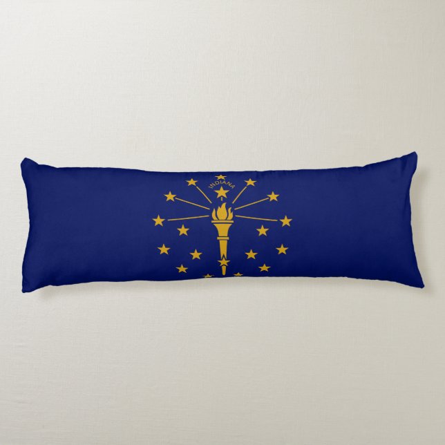 Coussins Longs Drapeau de l'État de l'Indiana (Dos)