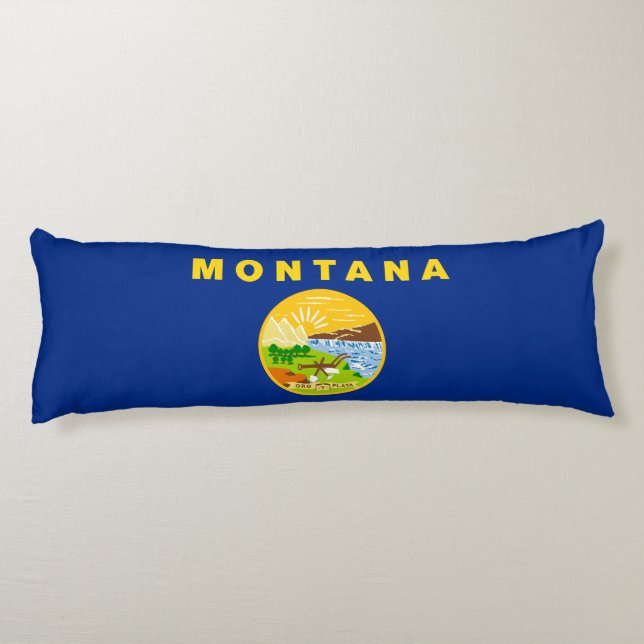 Coussins Longs Drapeau de l'État du Montana (Dos)