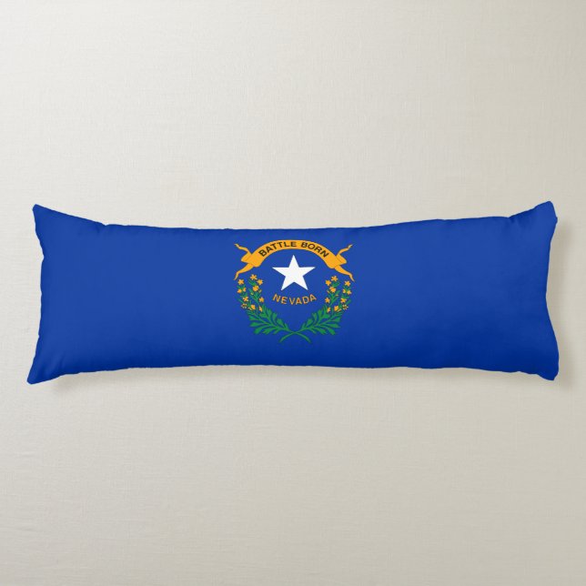 Coussins Longs Drapeau de l'État du Nevada (Devant)