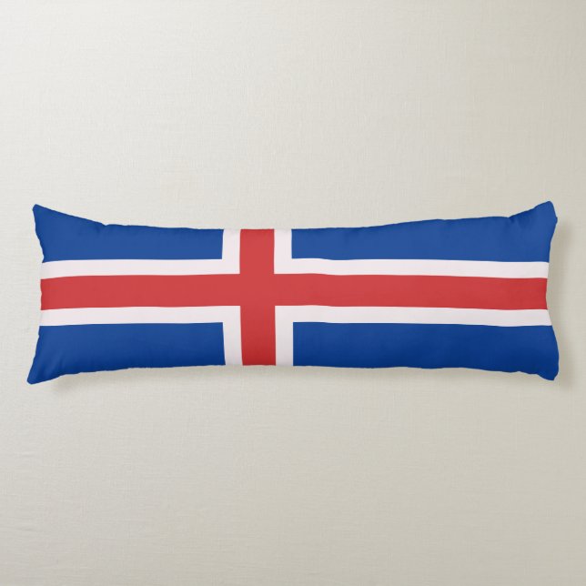 Coussins Longs Drapeau de l'Islande (Devant)