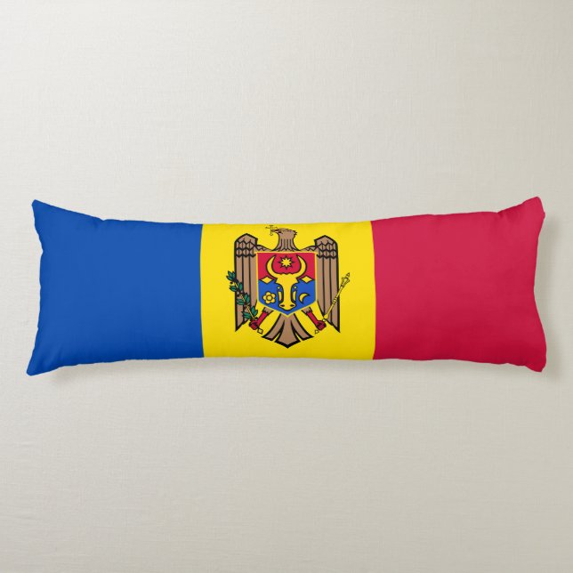 Coussins Longs Drapeau de Moldavie (Devant)