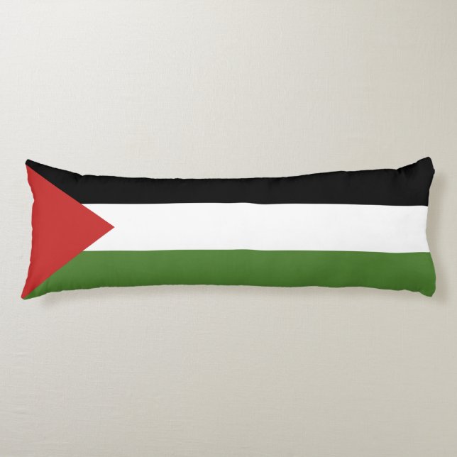 Coussins Longs Drapeau de Palestine (Devant)