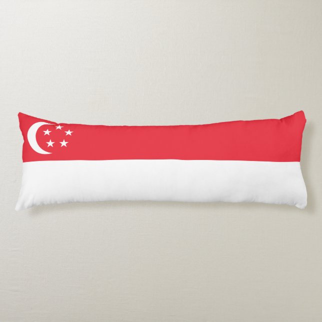 Coussins Longs Drapeau de Singapour (Devant)