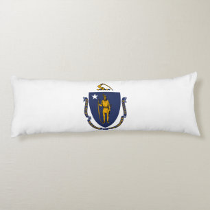 Coussins Longs Drapeau d'État du Massachusetts