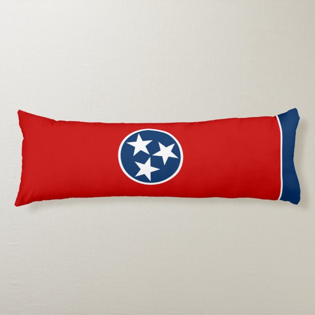 Coussins Longs Drapeau d'état du Tennessee (Devant)