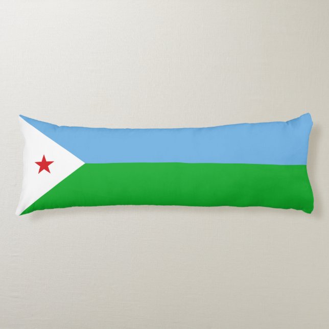Coussins Longs Drapeau Djibouti (Devant)
