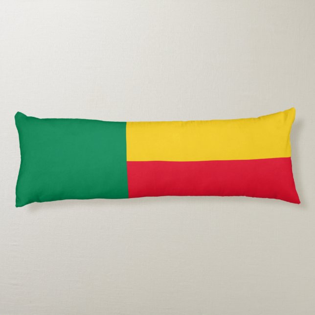Coussins Longs Drapeau du Bénin patriotique (Dos)