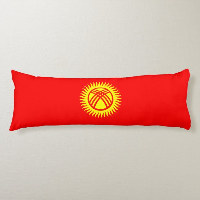 Coussins Longs Drapeau du Kirghizistan (Devant)