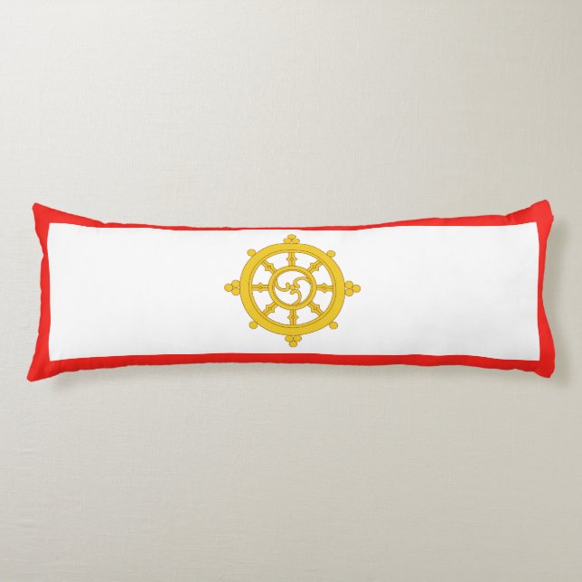 Coussins Longs Drapeau du royaume de Sikkim (Devant)