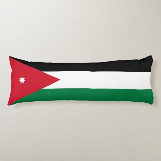 Coussins Longs Drapeau Jordanie (Devant)