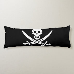 Coussins Longs Drapeau pirate crâne épées croisées