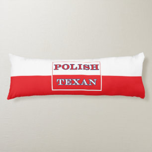 Coussins Longs Drapeau polonais de la Pologne texane
