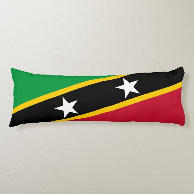 Coussins Longs Drapeau Saint-Kitts-et-Nevis (Devant)