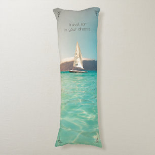 Coussins Longs Eau tropicale, voilier, rêve